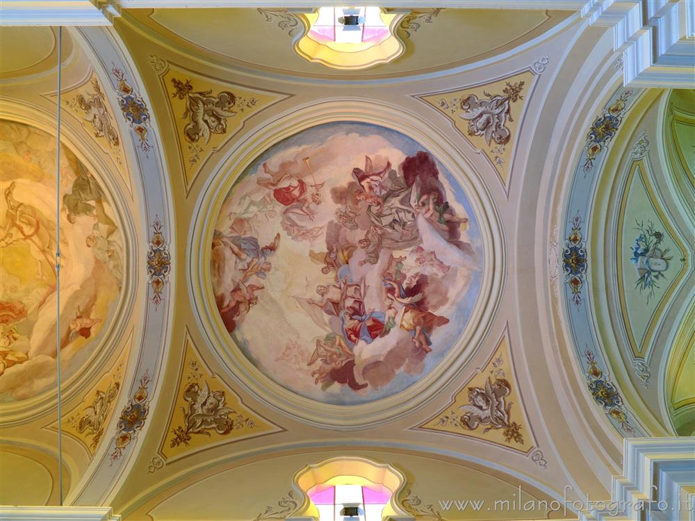 Canzo (Como, Italy) - Ceiling of the Church of the Saints Francis and Mirus